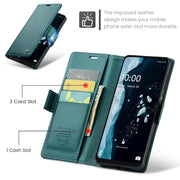 For Samsung Galaxy A06 CaseMe 023 Butterfly Buckle Litchi Texture RFID Anti-theft Leather Phone Case(Green)