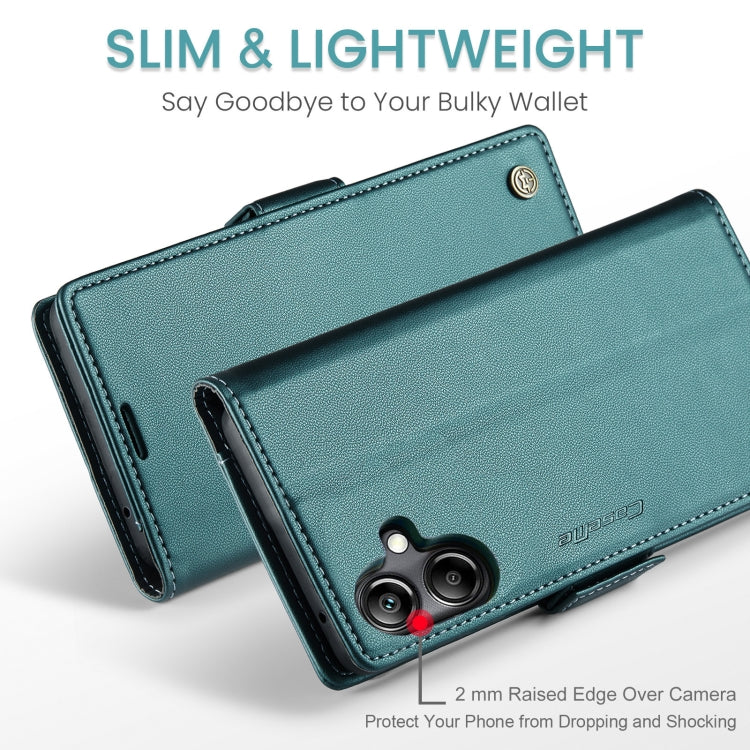 For Samsung Galaxy A06 CaseMe 023 Butterfly Buckle Litchi Texture RFID Anti-theft Leather Phone Case(Green)