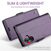 For Samsung Galaxy A06 CaseMe 023 Butterfly Buckle Litchi Texture RFID Anti-theft Leather Phone Case(Purple)