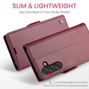 For Samsung Galaxy A16 5G CaseMe 023 Butterfly Buckle Litchi Texture RFID Anti-theft Leather Phone Case(Red)