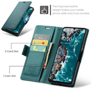 For Samsung Galaxy A16 5G CaseMe 023 Butterfly Buckle Litchi Texture RFID Anti-theft Leather Phone Case(Green)