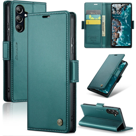 For Samsung Galaxy A16 5G CaseMe 023 Butterfly Buckle Litchi Texture RFID Anti-theft Leather Phone Case(Green)