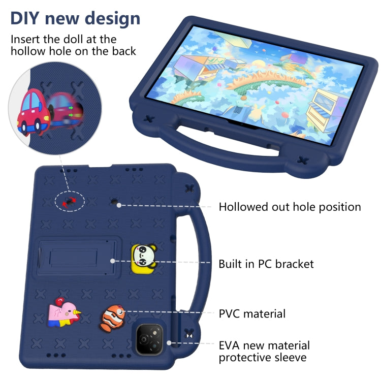 For Infinix Xpad 11 X1101 2024 Handle Kickstand Children EVA Shockproof Tablet Case(Navy Blue) - Others by PMC Jewellery | Online Shopping South Africa | PMC Jewellery | Buy Now Pay Later Mobicred