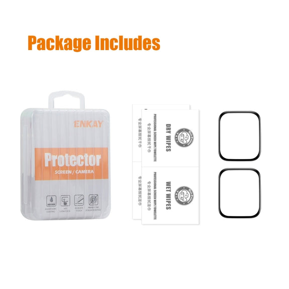 For Honor Watch 5 2pcs ENKAY 3D Full Coverage Soft PC Edge PMMA HD Screen Film