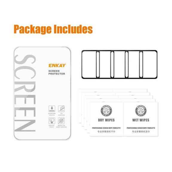 For Honor Band 10 5pcs ENKAY 3D Full Coverage Soft PC Edge PMMA HD Screen Film