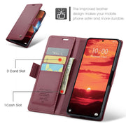 For Xiaomi 14T CaseMe 023 Butterfly Buckle Litchi Texture RFID Anti-theft Leather Phone Case(Red)