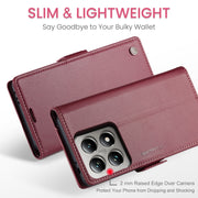 For Xiaomi 14T CaseMe 023 Butterfly Buckle Litchi Texture RFID Anti-theft Leather Phone Case(Red)