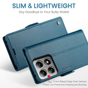 For Xiaomi 14T CaseMe 023 Butterfly Buckle Litchi Texture RFID Anti-theft Leather Phone Case(Blue)