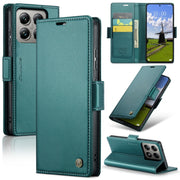 For Xiaomi 14T Pro CaseMe 023 Butterfly Buckle Litchi Texture RFID Anti-theft Leather Phone Case(Green)