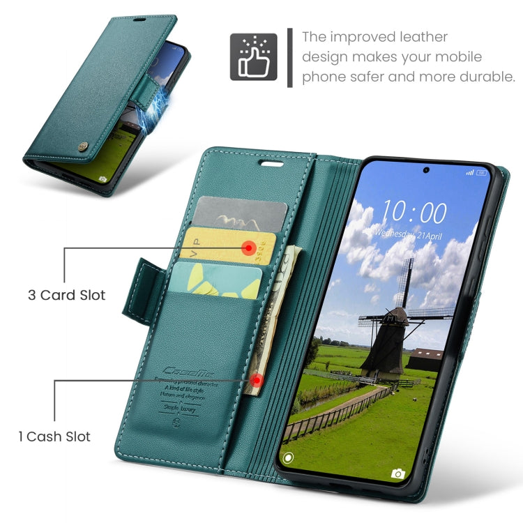 For Xiaomi 14T Pro CaseMe 023 Butterfly Buckle Litchi Texture RFID Anti-theft Leather Phone Case(Green)