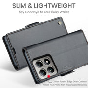 For Xiaomi 14T Pro CaseMe 023 Butterfly Buckle Litchi Texture RFID Anti-theft Leather Phone Case(Black)