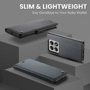 For Xiaomi 14T Pro CaseMe 023 Butterfly Buckle Litchi Texture RFID Anti-theft Leather Phone Case(Black)