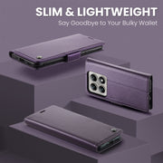 For Xiaomi 14T Pro CaseMe 023 Butterfly Buckle Litchi Texture RFID Anti-theft Leather Phone Case(Purple)