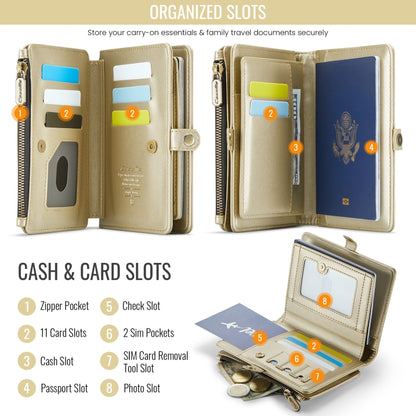 CaseMe-Me60 Multi-functional Anti-theft Swipe Passport Wallet(Gold) - free shipping - PMC Jewellery - Order now!