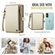 CaseMe-Me60 Multi-functional Anti-theft Swipe Passport Wallet(Gold)