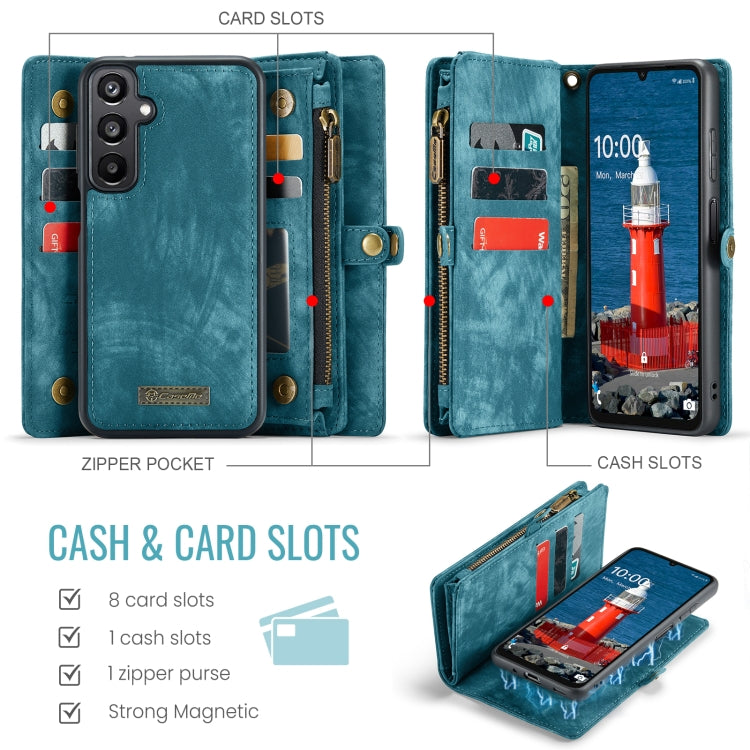 For Samsung Galaxy A16 5G CaseMe 008 Detachable Multifunctional Leather Phone Case(Blue) - free shipping - PMC Jewellery - Order now!
