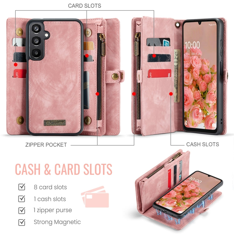 For Samsung Galaxy A16 5G CaseMe 008 Detachable Multifunctional Leather Phone Case(Pink)