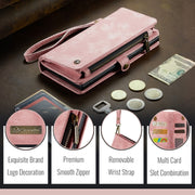 For Samsung Galaxy A16 5G CaseMe 008 Detachable Multifunctional Leather Phone Case(Pink)