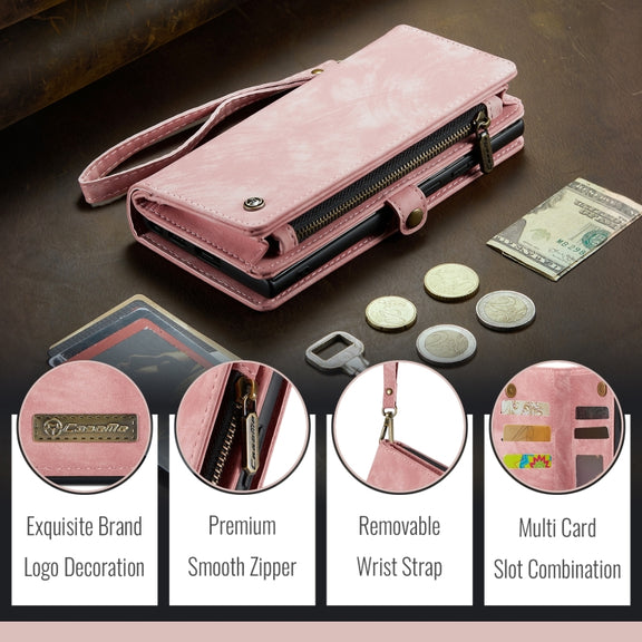 For Samsung Galaxy A16 5G CaseMe 008 Detachable Multifunctional Leather Phone Case(Pink)