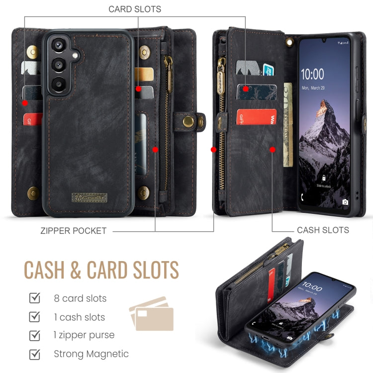 For Samsung Galaxy A16 5G CaseMe 008 Detachable Multifunctional Leather Phone Case(Black)