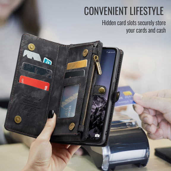 For Samsung Galaxy A16 5G CaseMe 008 Detachable Multifunctional Leather Phone Case(Black)