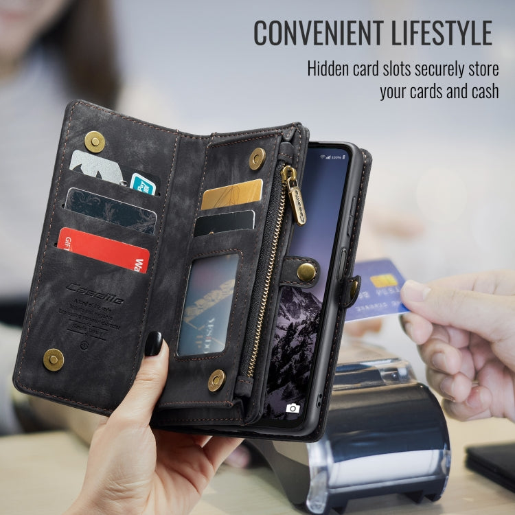 For Samsung Galaxy A16 5G CaseMe 008 Detachable Multifunctional Leather Phone Case(Black)