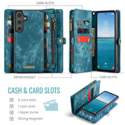 For Samsung Galaxy S25+ 5G CaseMe 008 Detachable Multifunctional Leather Phone Case(Blue)