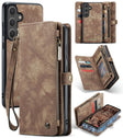 For Samsung Galaxy S25+ 5G CaseMe 008 Detachable Multifunctional Leather Phone Case(Brown) - Galaxy S25+ 5G Cases by CaseMe | Online Shopping South Africa | PMC TechLife | Buy Now Pay Later Mobicred