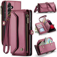 For Samsung Galaxy A16 5G CaseMe C36 Card Slots Zipper Wallet RFID Anti-theft Leather Phone Case(Red) - free shipping - PMC Jewellery - Order now!