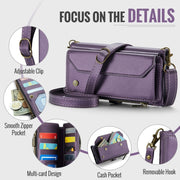 For Samsung Galaxy A16 5G CaseMe C36 Card Slots Zipper Wallet RFID Anti-theft Leather Phone Case(Purple)