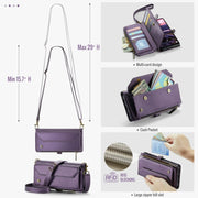 For Samsung Galaxy A16 5G CaseMe C36 Card Slots Zipper Wallet RFID Anti-theft Leather Phone Case(Purple)