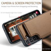 For Samsung Galaxy A16 5G CaseMe C22 Card Slots Holder RFID Anti-theft Phone Case(Brown)