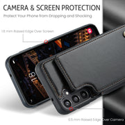 For Samsung Galaxy A16 5G CaseMe C22 Card Slots Holder RFID Anti-theft Phone Case(Black)