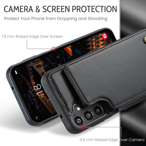 For Samsung Galaxy A16 5G CaseMe C22 Card Slots Holder RFID Anti-theft Phone Case(Black)