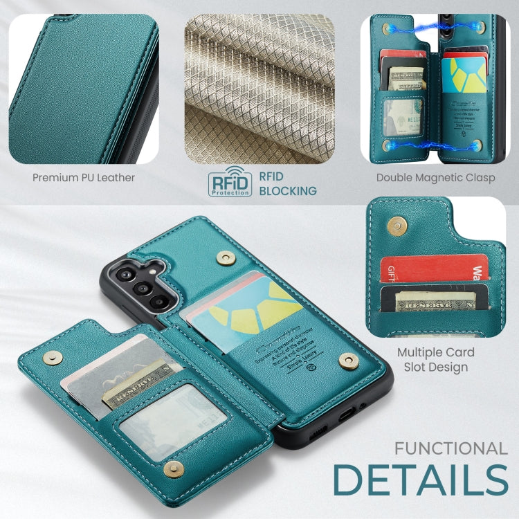 For Samsung Galaxy A16 5G CaseMe C22 Card Slots Holder RFID Anti-theft Phone Case(Green)