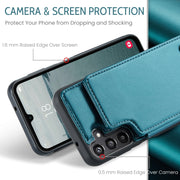 For Samsung Galaxy A16 5G CaseMe C22 Card Slots Holder RFID Anti-theft Phone Case(Green)