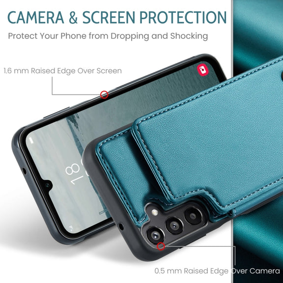 For Samsung Galaxy A16 5G CaseMe C22 Card Slots Holder RFID Anti-theft Phone Case(Green)