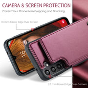 For Samsung Galaxy A16 5G CaseMe C22 Card Slots Holder RFID Anti-theft Phone Case(Red)