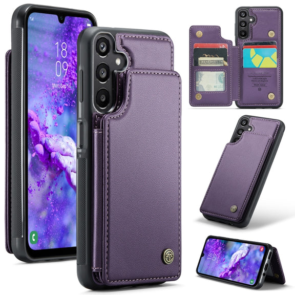 For Samsung Galaxy A16 5G CaseMe C22 Card Slots Holder RFID Anti-theft Phone Case(Purple)