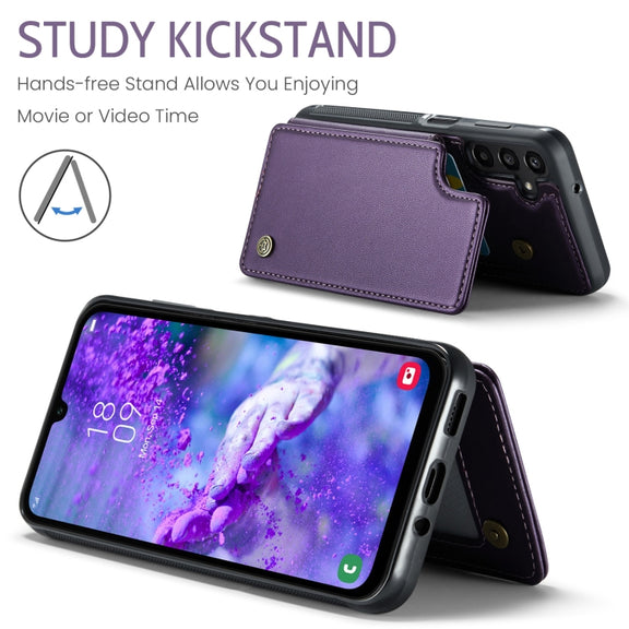 For Samsung Galaxy A16 5G CaseMe C22 Card Slots Holder RFID Anti-theft Phone Case(Purple)