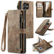 For Samsung Galaxy S25 Ultra 5G CaseMe C30 Card Slots Zipper Wallet Leather Phone Case(Brown) - free shipping - PMC TechLife - Order now!