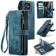 For Samsung Galaxy S25 Ultra 5G CaseMe C30 Card Slots Zipper Wallet Leather Phone Case(Blue) - Galaxy S25 Ultra 5G Cases by CaseMe | Online Shopping South Africa | PMC TechLife | Buy Now Pay Later Mobicred