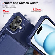 For iPhone 16 Plus ENKAY Hat-Prince Card Slot Wallet TPU Back Leather Phone Case with Lens Film(Rose Gold)