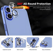 For iPhone 16 Plus ENKAY Hat-Prince Card Slot Wallet TPU Back Leather Phone Case with Lens Film(Rose Gold)