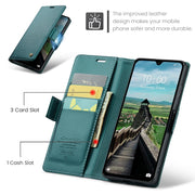 For Redmi 14C CaseMe 023 Butterfly Buckle Litchi Texture RFID Anti-theft Leather Phone Case(Green)