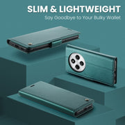 For Redmi 14C CaseMe 023 Butterfly Buckle Litchi Texture RFID Anti-theft Leather Phone Case(Green)