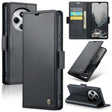 For Redmi 14C CaseMe 023 Butterfly Buckle Litchi Texture RFID Anti-theft Leather Phone Case(Black) - free shipping - PMC Jewellery - Order now!