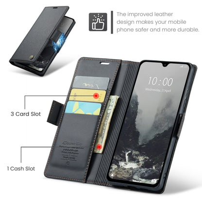 For Redmi 14C CaseMe 023 Butterfly Buckle Litchi Texture RFID Anti-theft Leather Phone Case(Black) - free shipping - PMC Jewellery - Order now!