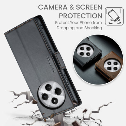 For Redmi 14C CaseMe 023 Butterfly Buckle Litchi Texture RFID Anti-theft Leather Phone Case(Black) - free shipping - PMC Jewellery - Order now!