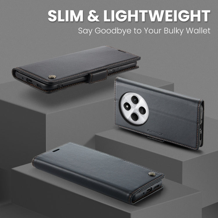 For Redmi 14C CaseMe 023 Butterfly Buckle Litchi Texture RFID Anti-theft Leather Phone Case(Black) - free shipping - PMC Jewellery - Order now!